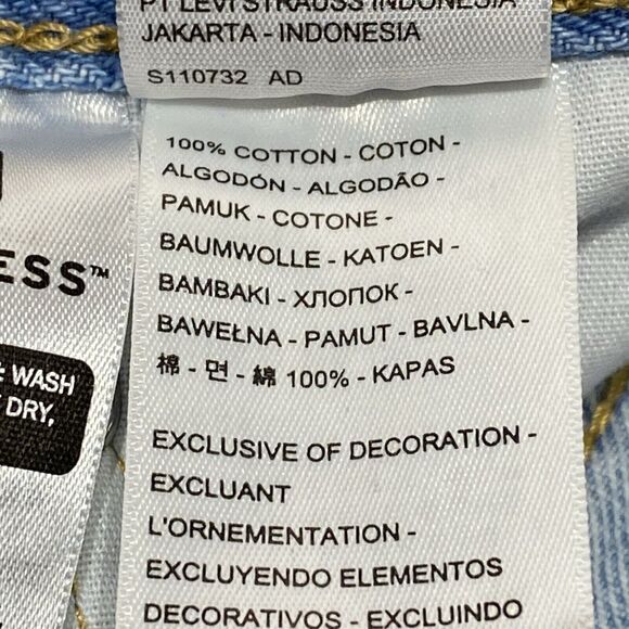 Levis 501 Cutoff Denim Jean Shorts Premium Big E Womens 32 High Rise Button-Fly - Picture 7 of 12